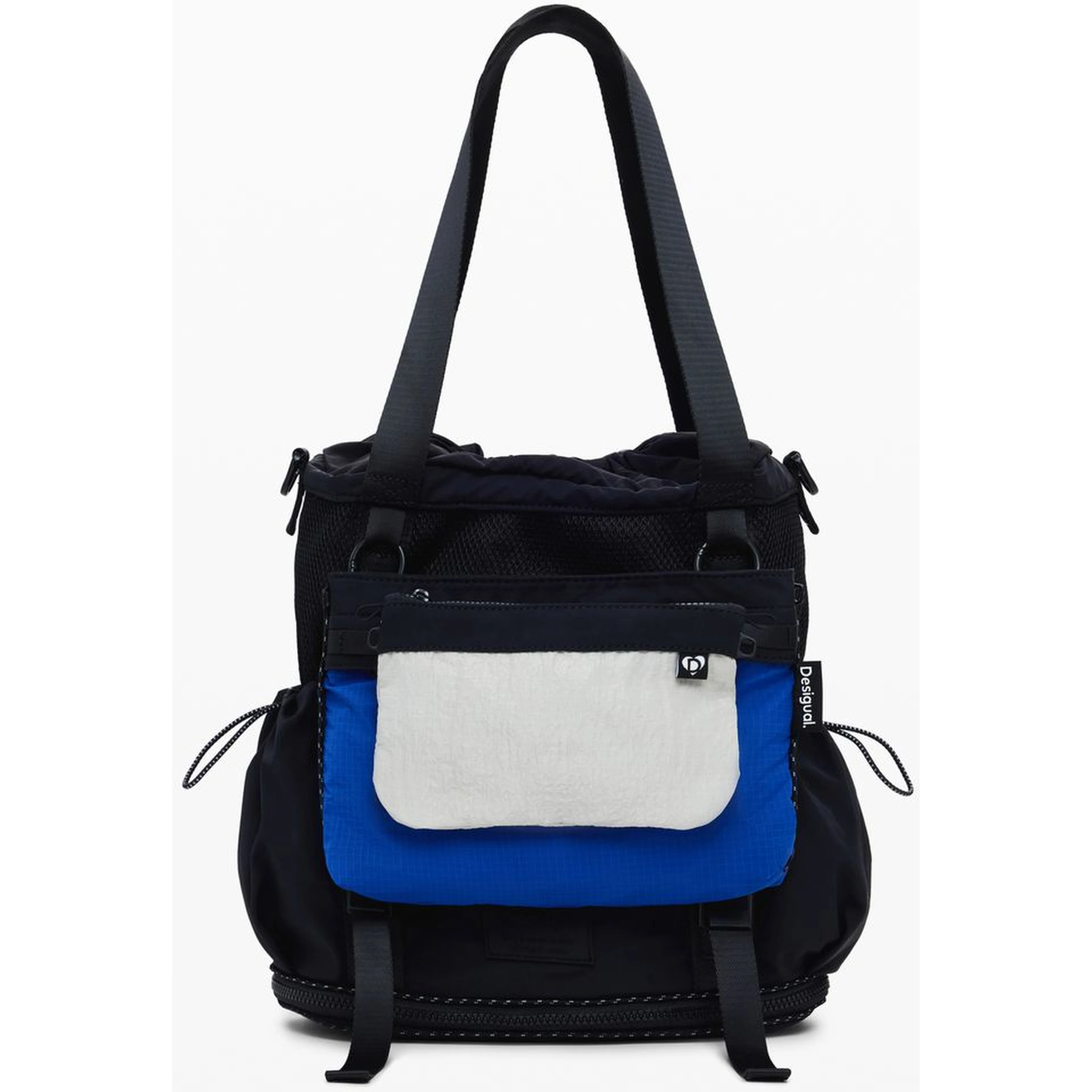 Black Polyester Women Handbag