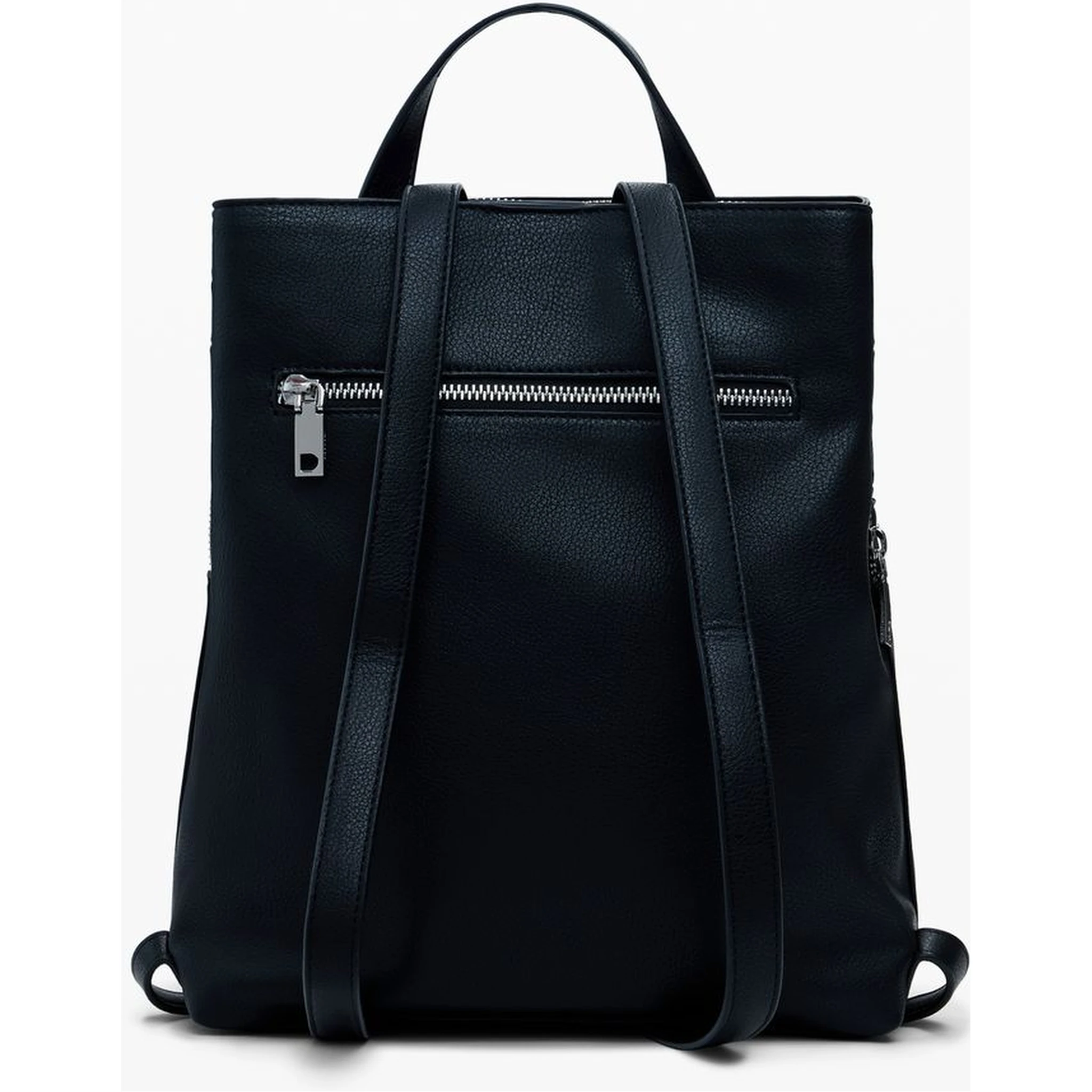 Black Polyethylene Women Backpack
