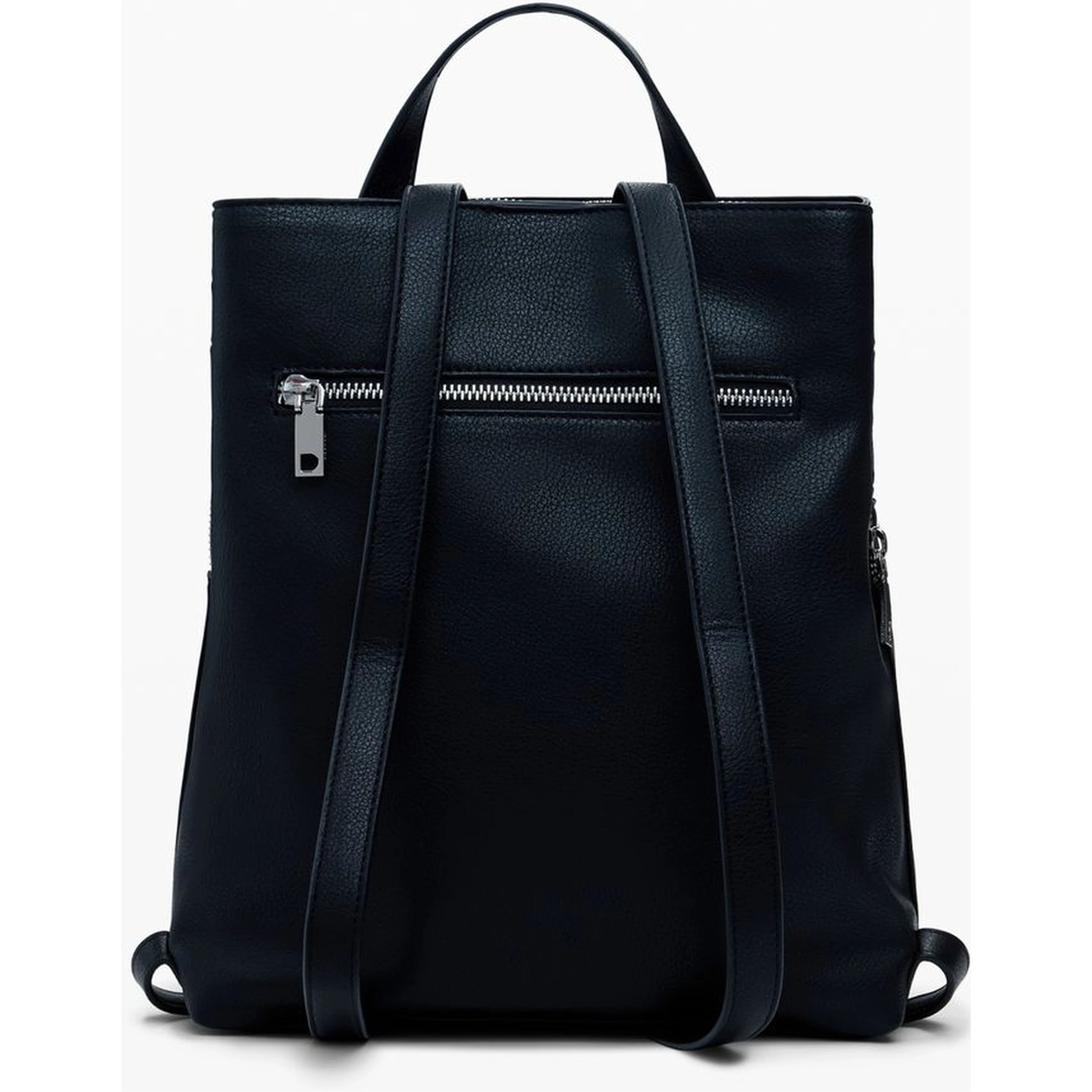 Black Polyethylene Women Backpack