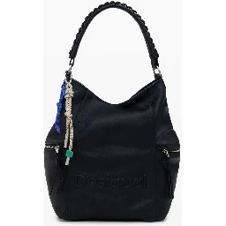 Black Polyethylene Women Backpack