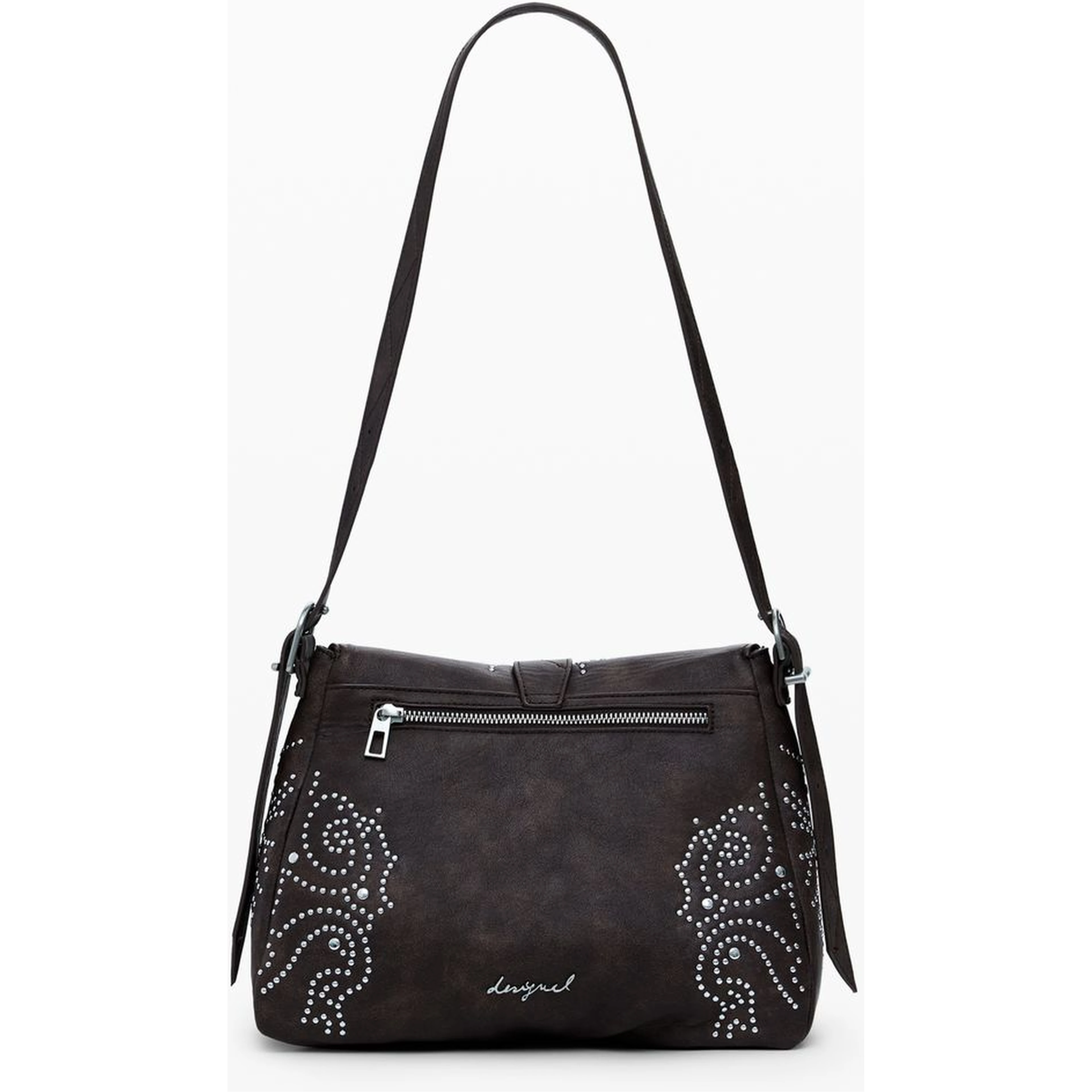 Brown Polyethylene Women Handbag