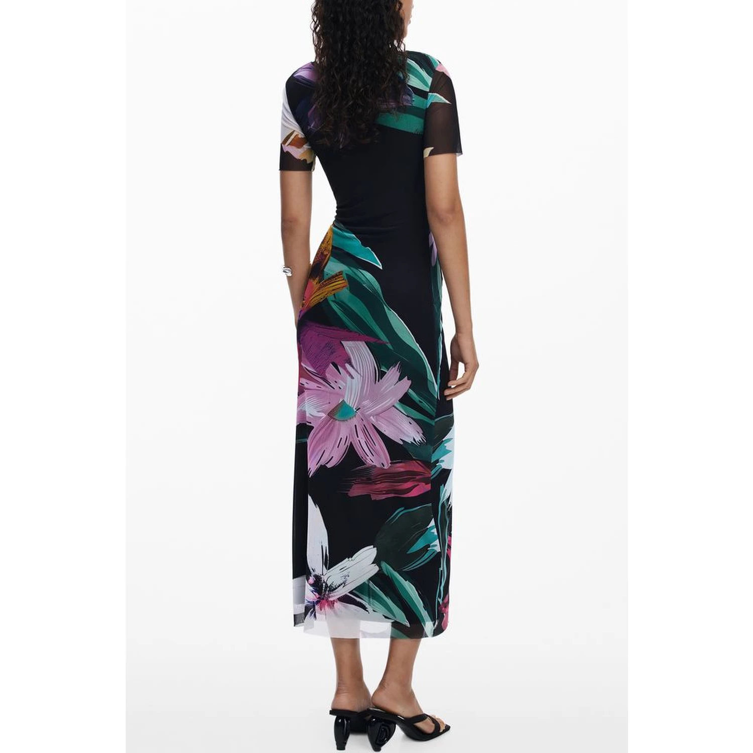 Black Polyester Women Dress