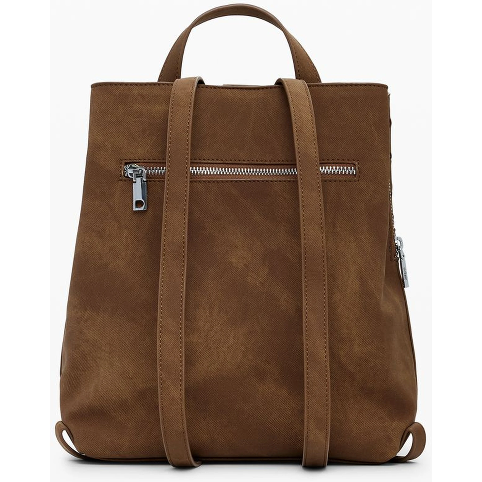 Brown Polyethylene Women Backpack