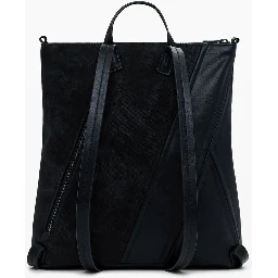 Black Polyethylene Women Backpack