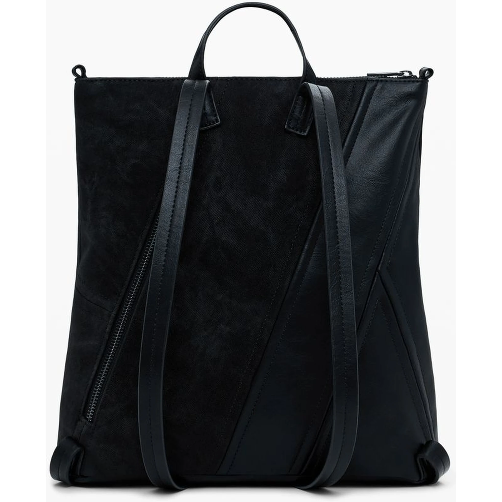 Black Polyethylene Women Backpack