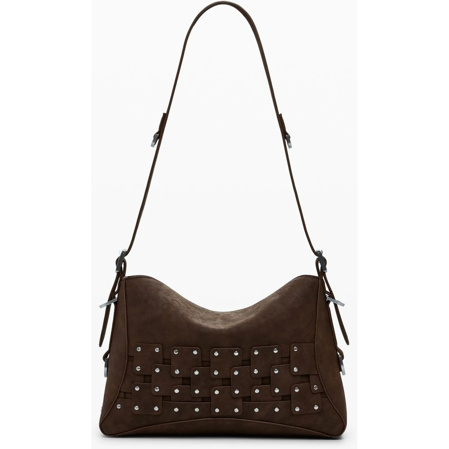 Brown Polyethylene Women Handbag