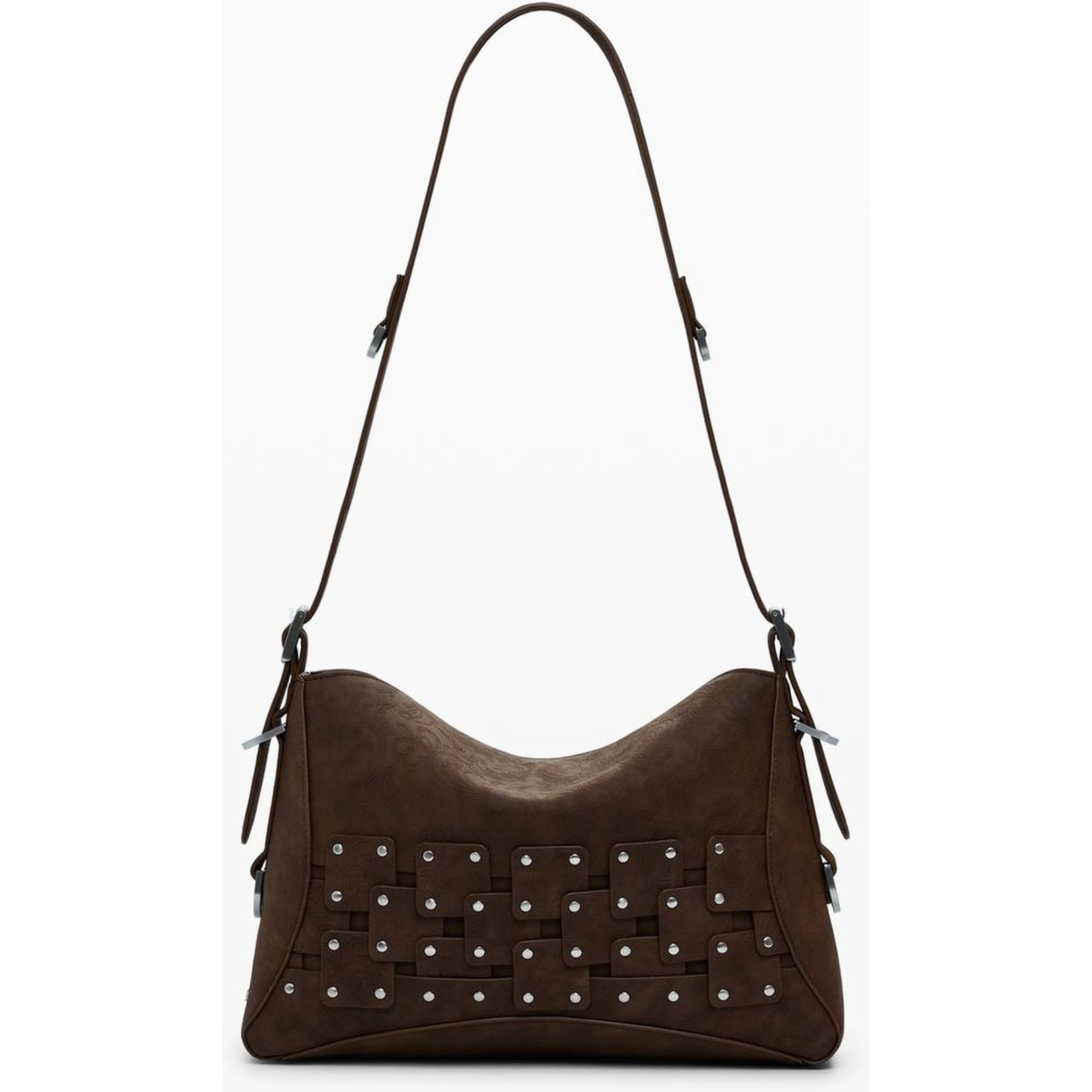 Brown Polyethylene Women Handbag
