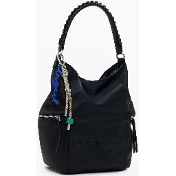 Black Polyethylene Women Backpack