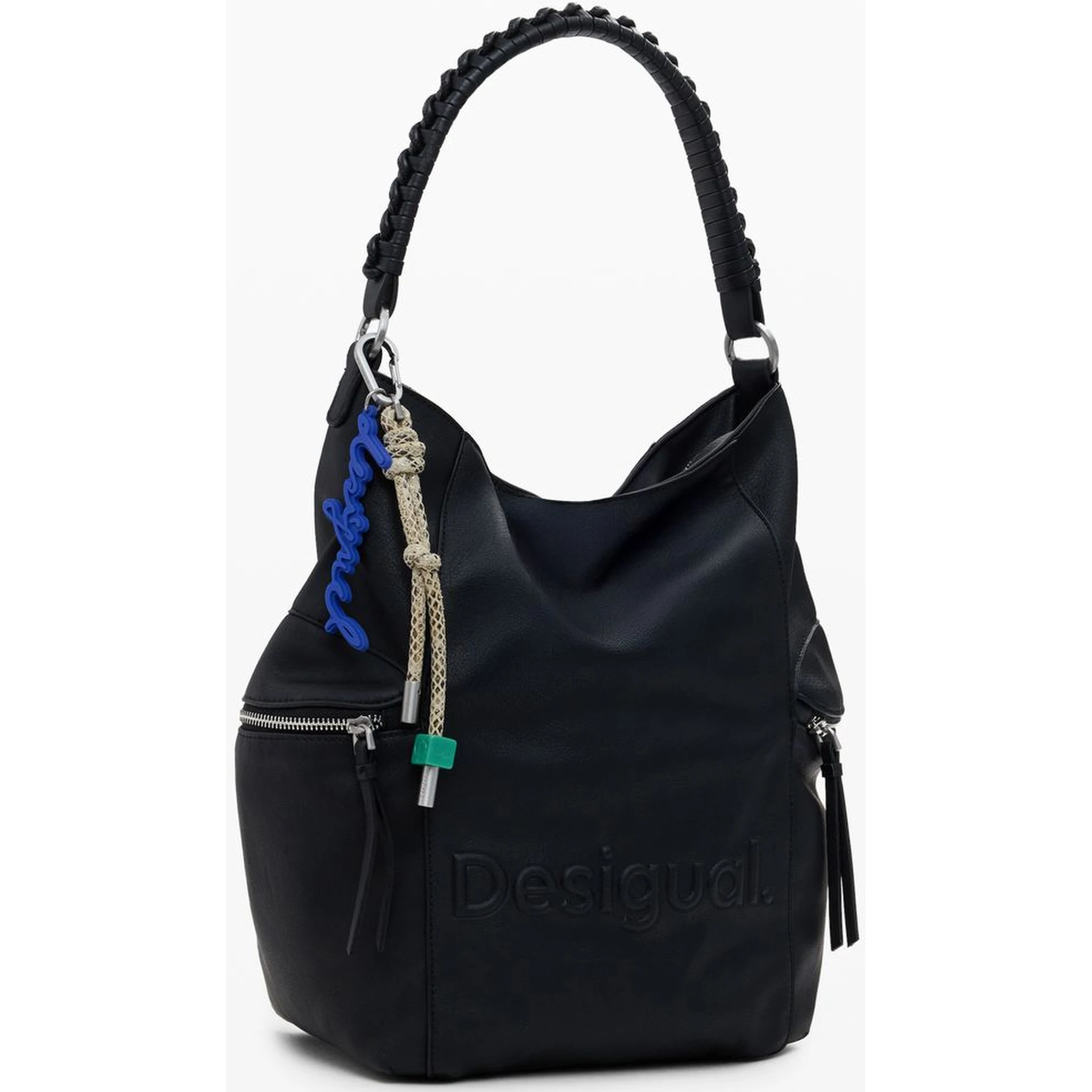 Black Polyethylene Women Backpack