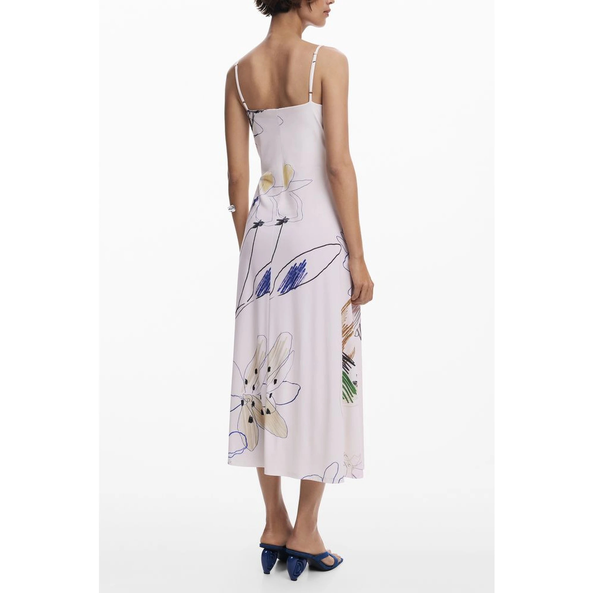 White Polyester Women Dress
