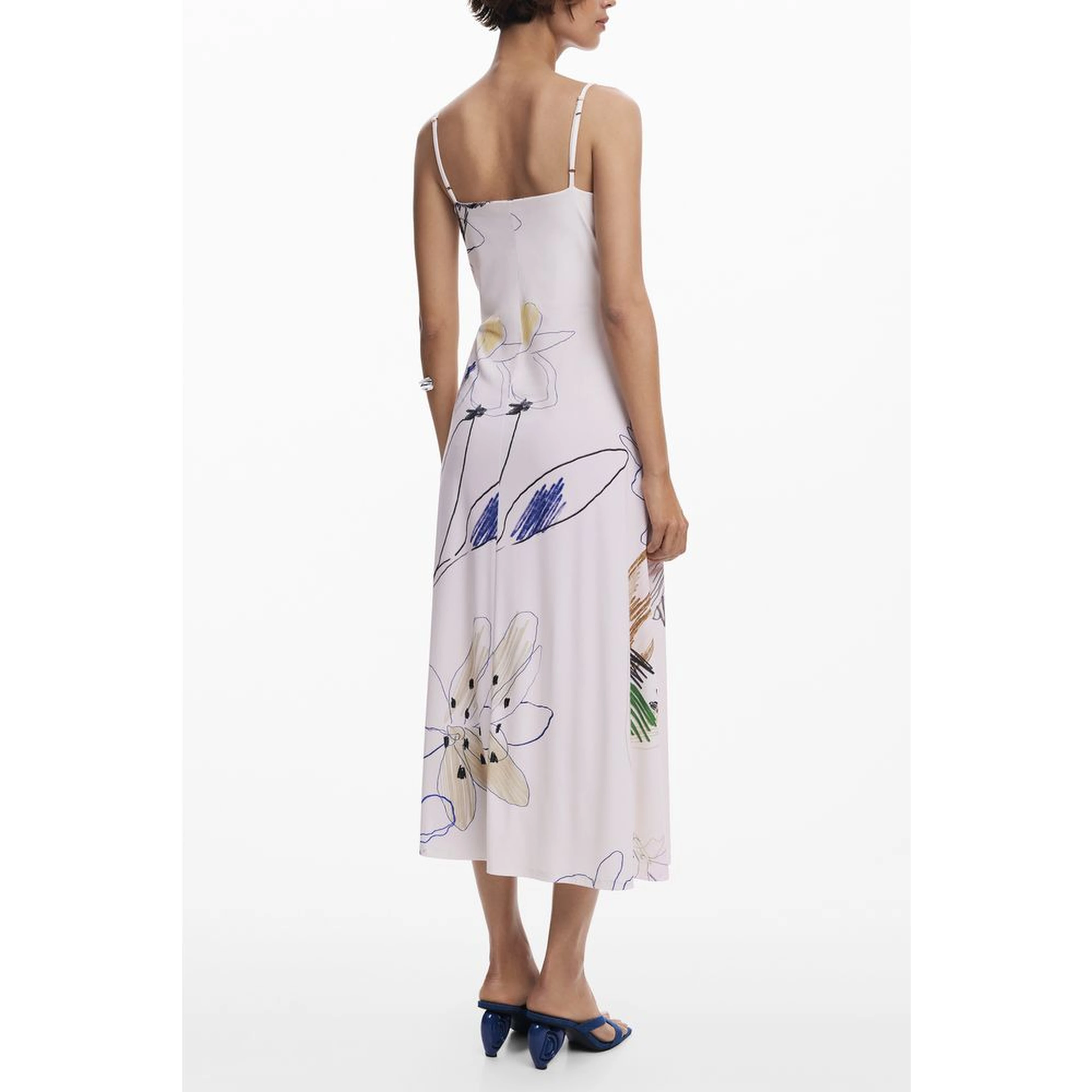 White Polyester Women Dress