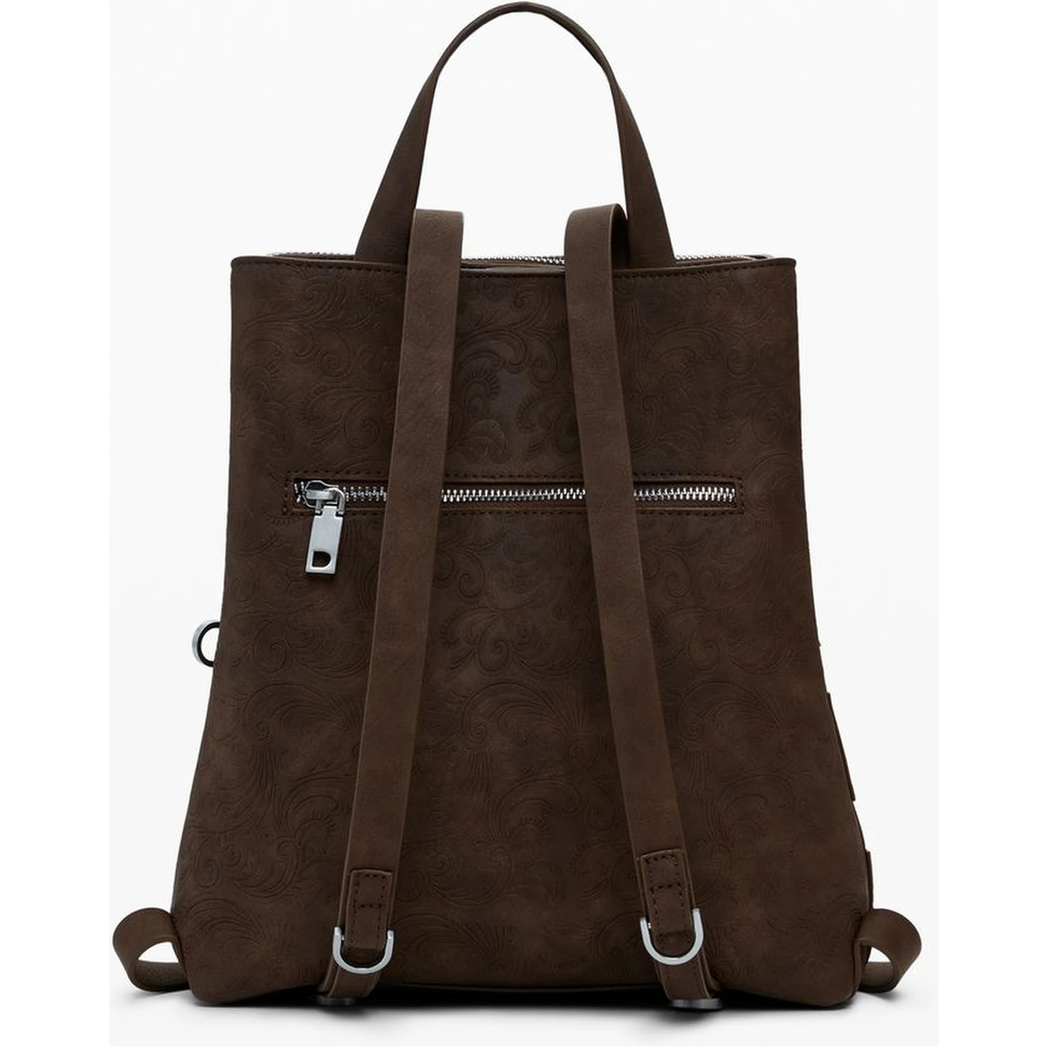 Brown Polyethylene Women Backpack