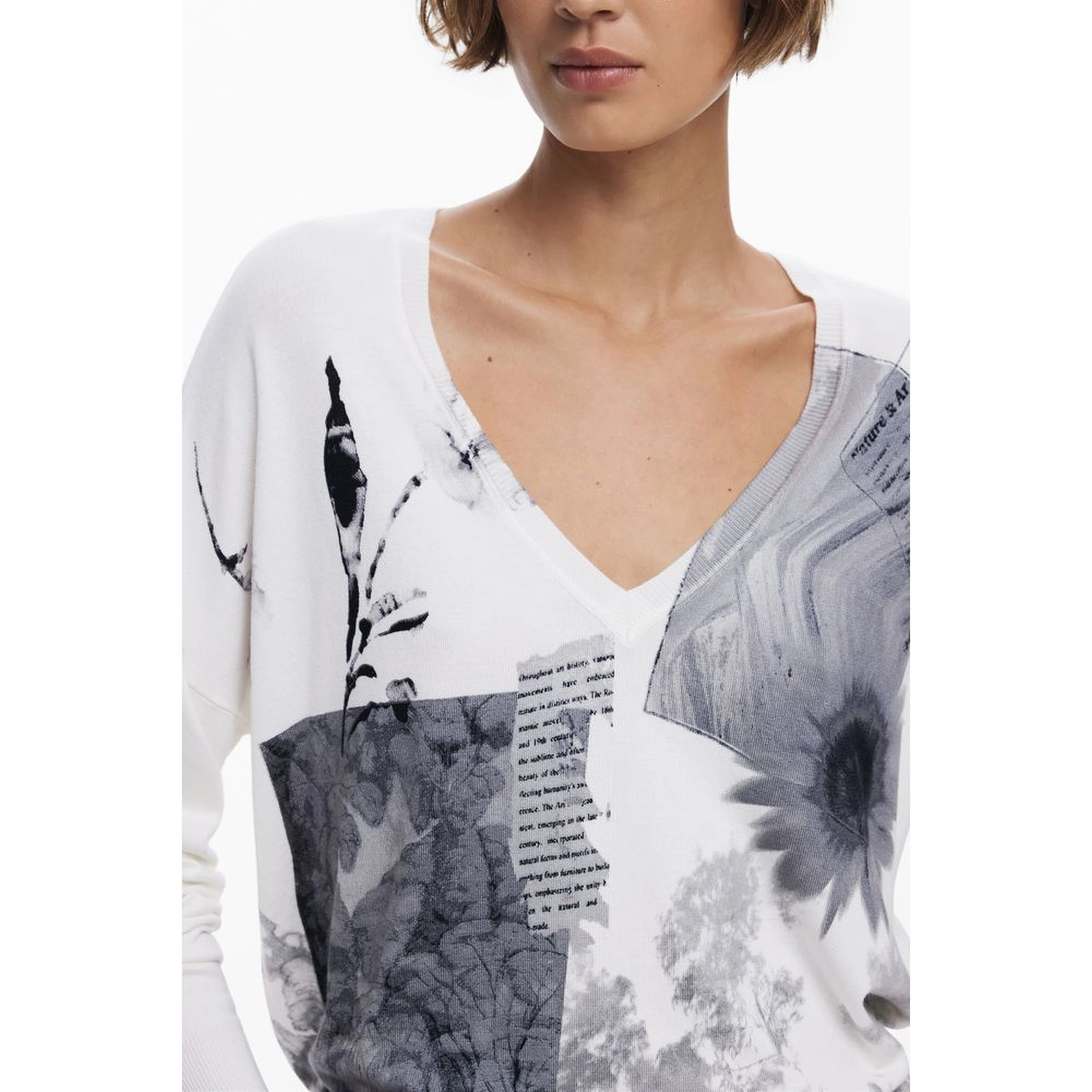 White Viscose Women Sweater