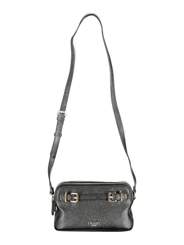 Black Polyethylene Women Handbag