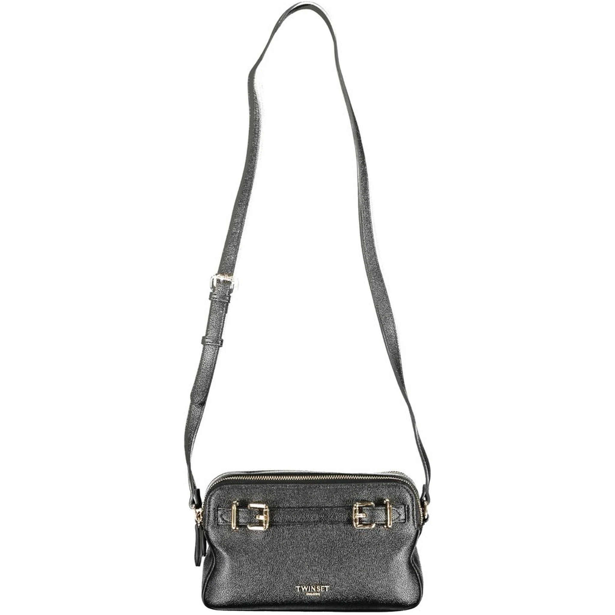 Black Polyethylene Women Handbag