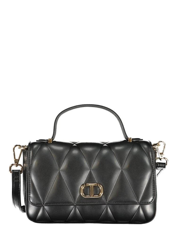 Black Polyethylene Women Handbag