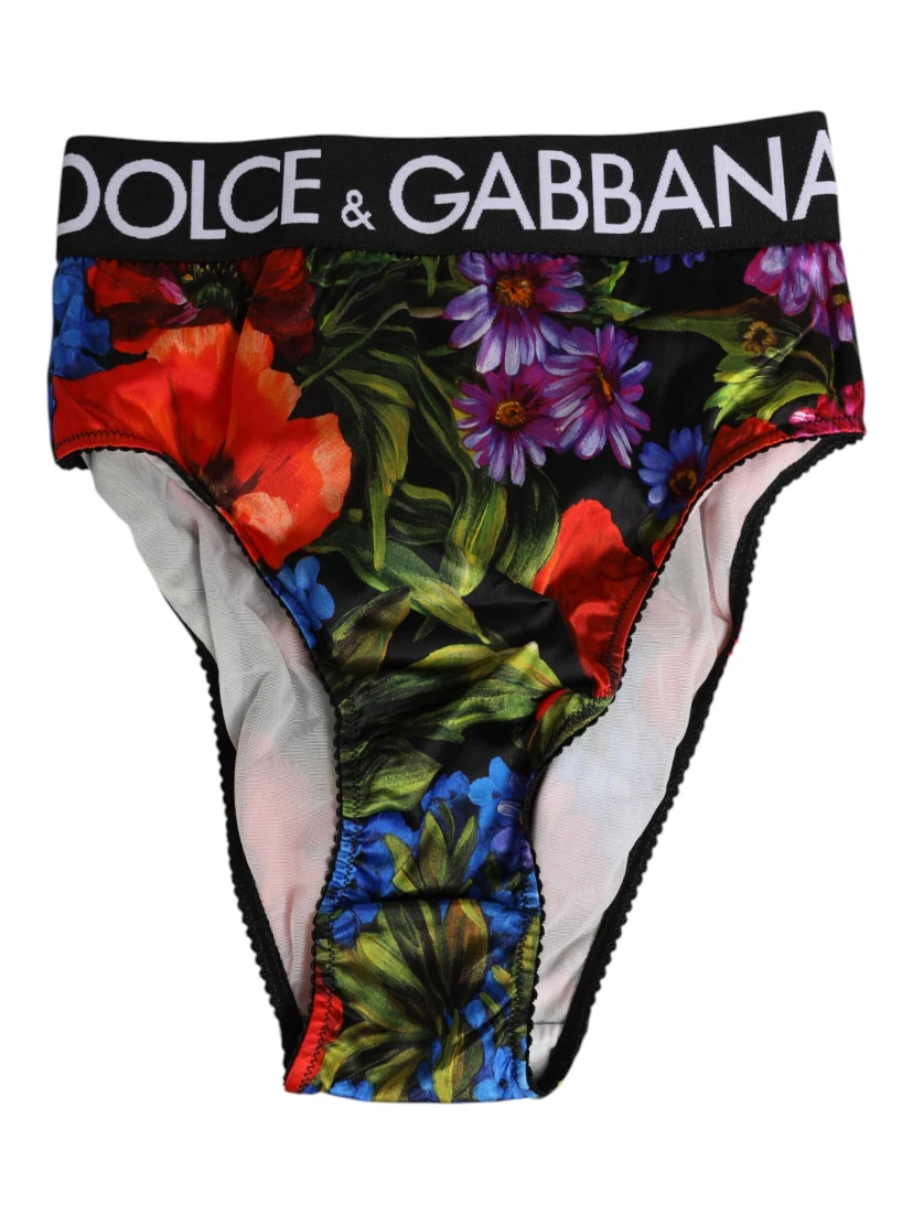 Multicolor Floral Print High Waist Panty Underwear