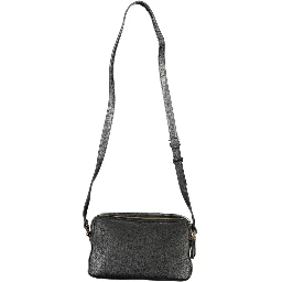 Black Polyethylene Women Handbag