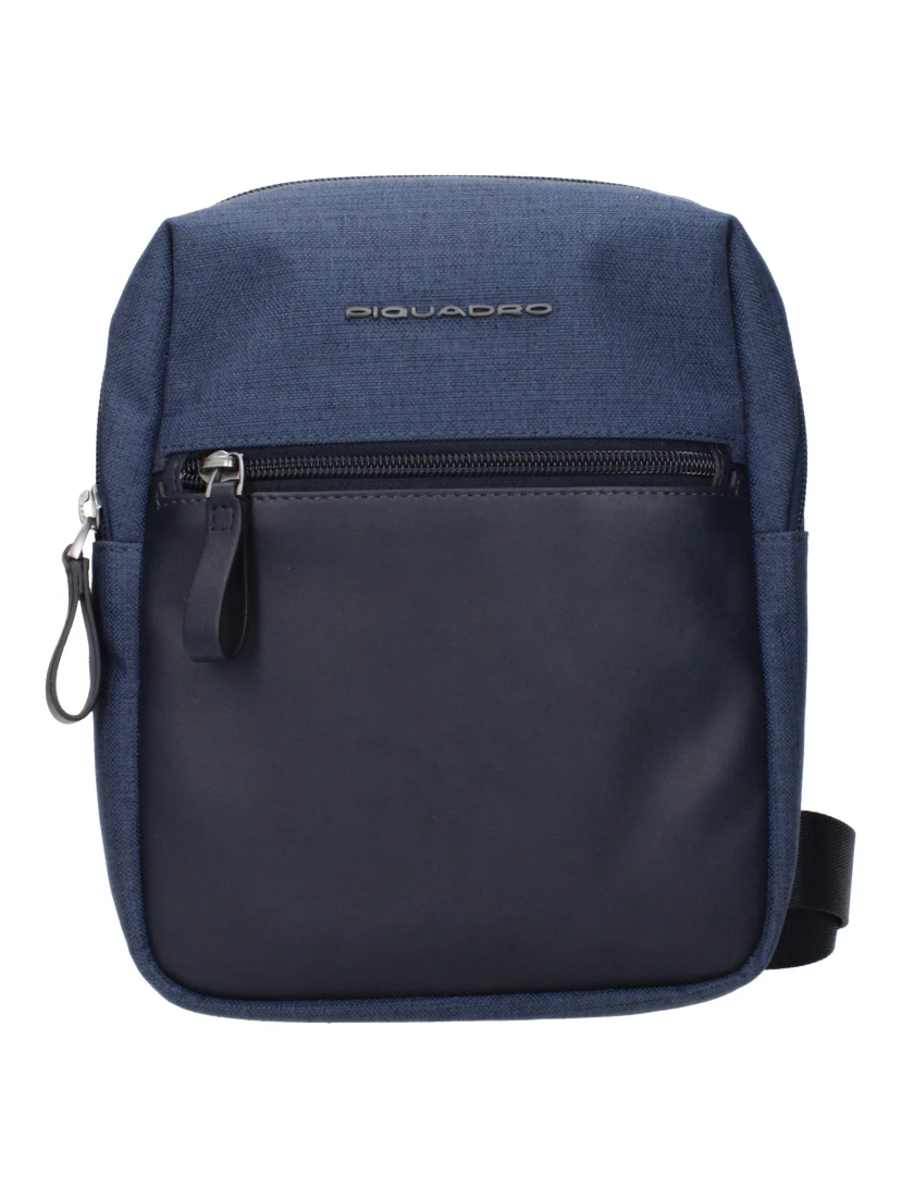 Blue Fabric Crossbody Bag