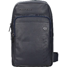 Blue Leather Crossbody Bag