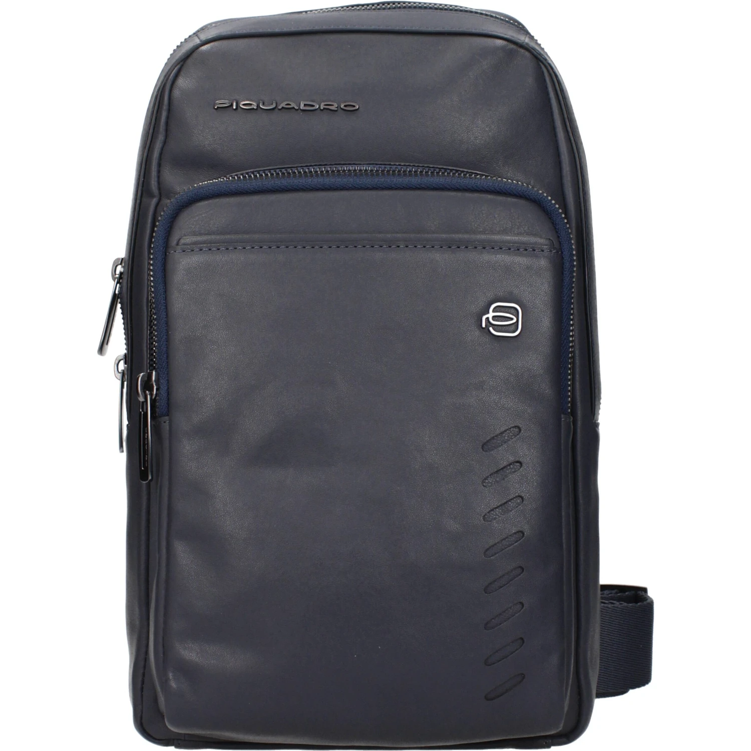 Blue Leather Crossbody Bag