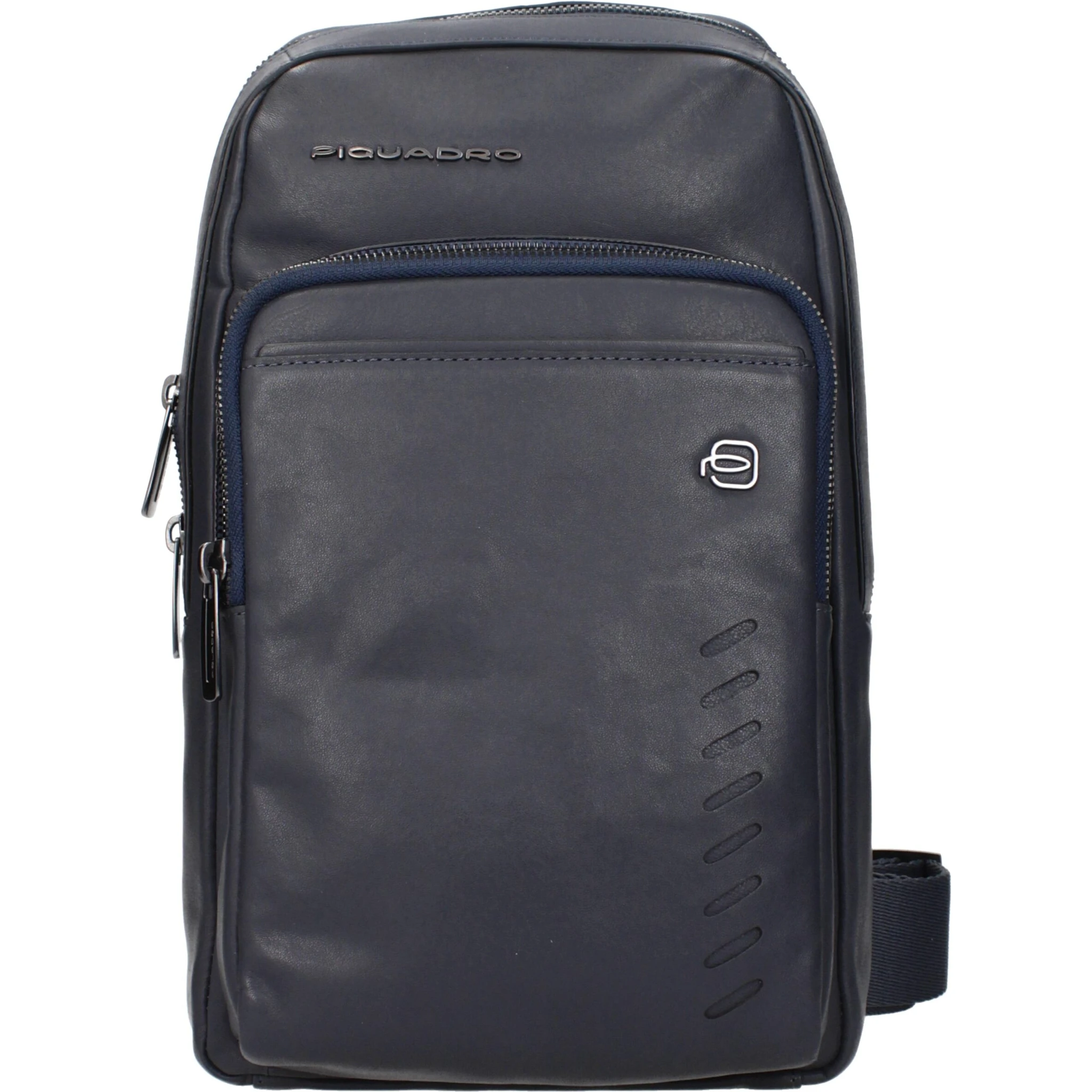 Blue Leather Crossbody Bag