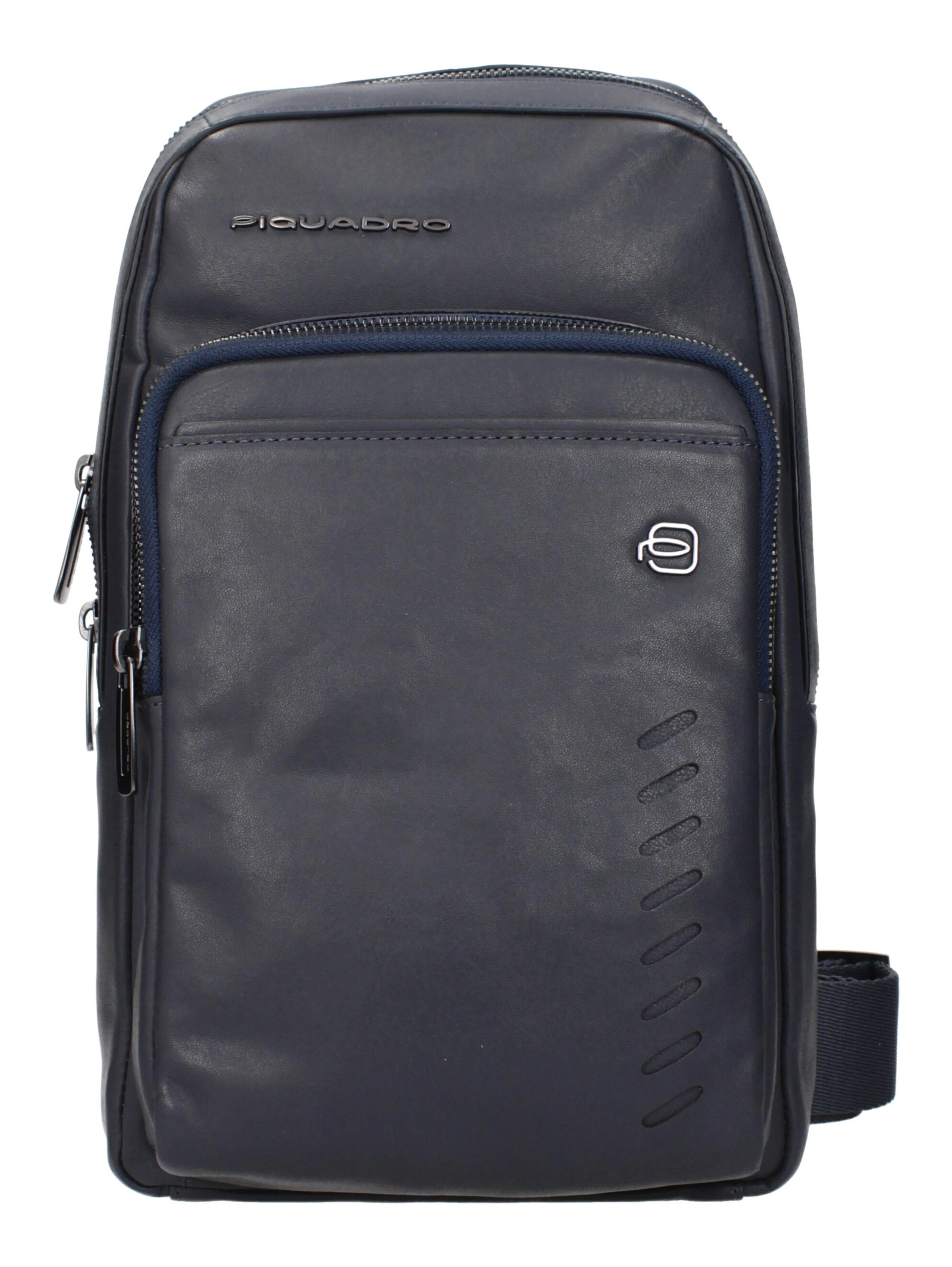 Blue Leather Crossbody Bag
