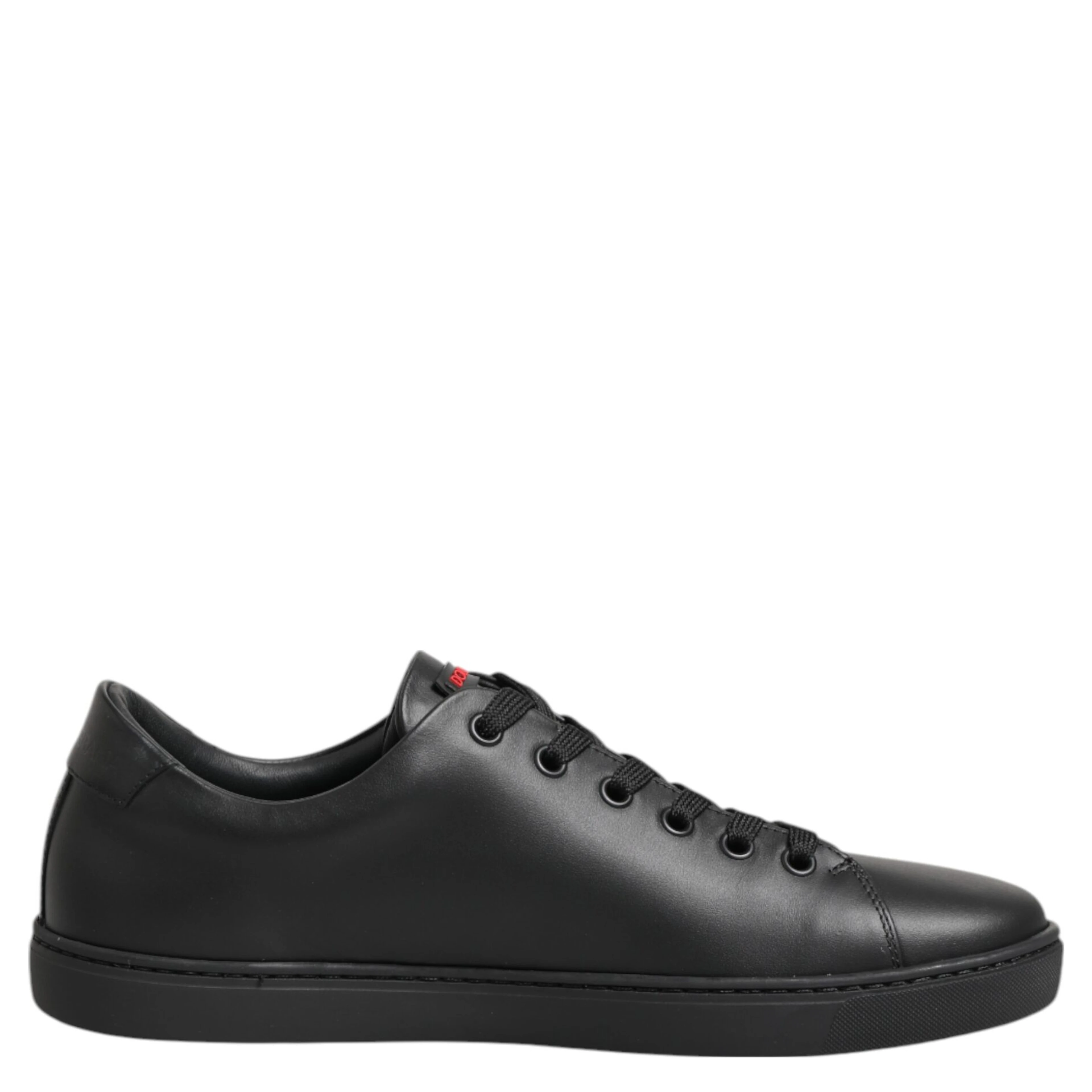 Black Leather Crystal Heart Low Top Sneakers  Shoes