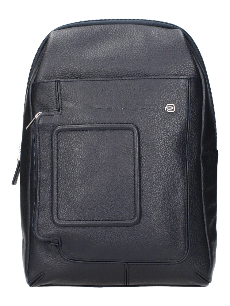 Blue Leather Crossbody Bag