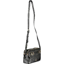 Black Polyethylene Women Handbag