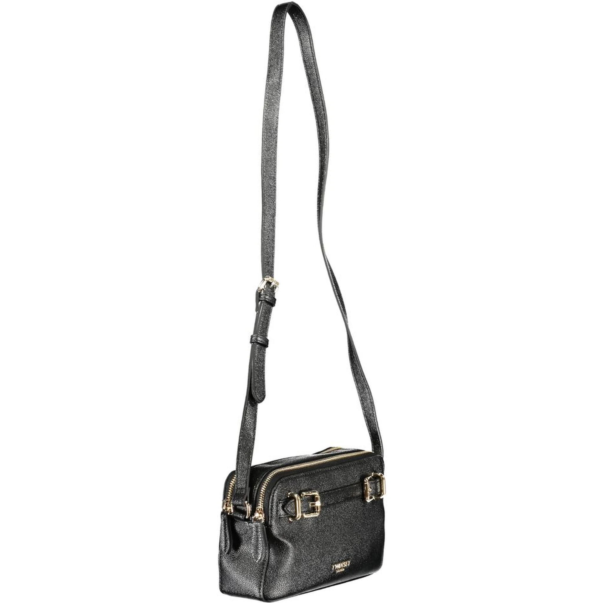 Black Polyethylene Women Handbag