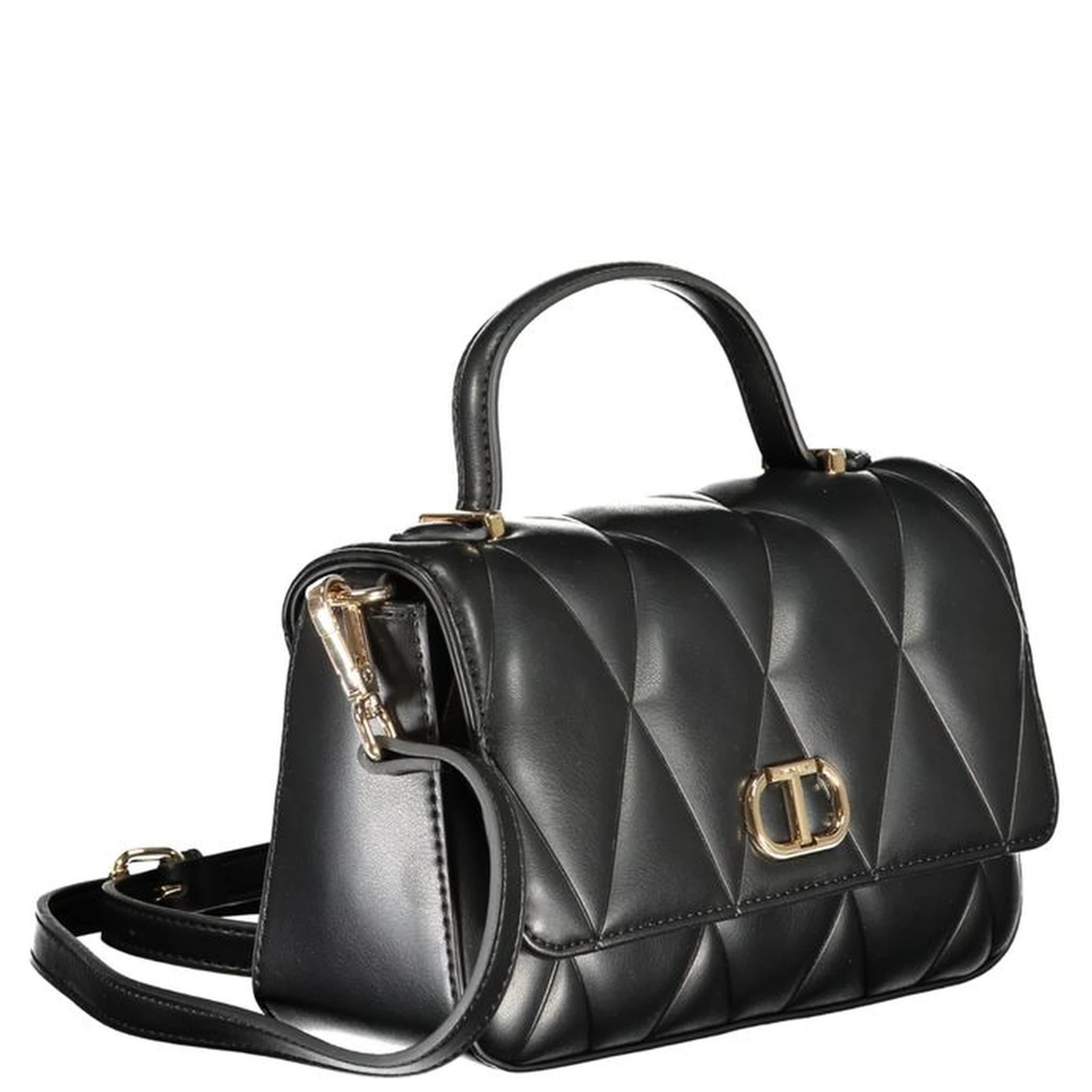 Black Polyethylene Women Handbag