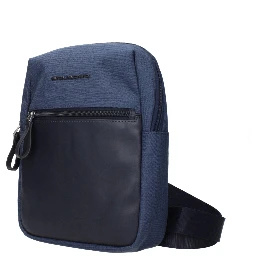Blue Fabric Crossbody Bag