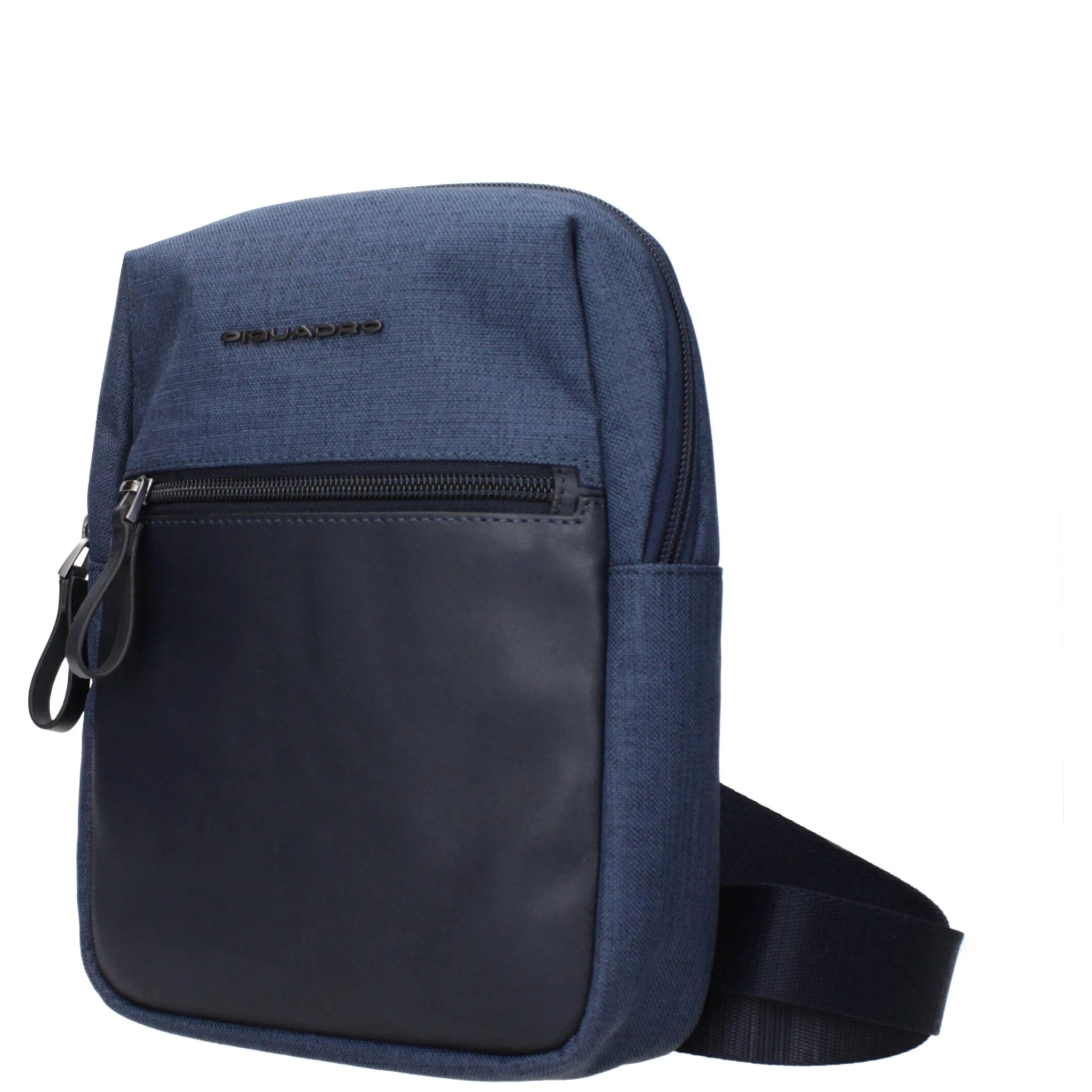 Blue Fabric Crossbody Bag