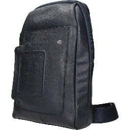 Blue Leather Crossbody Bag