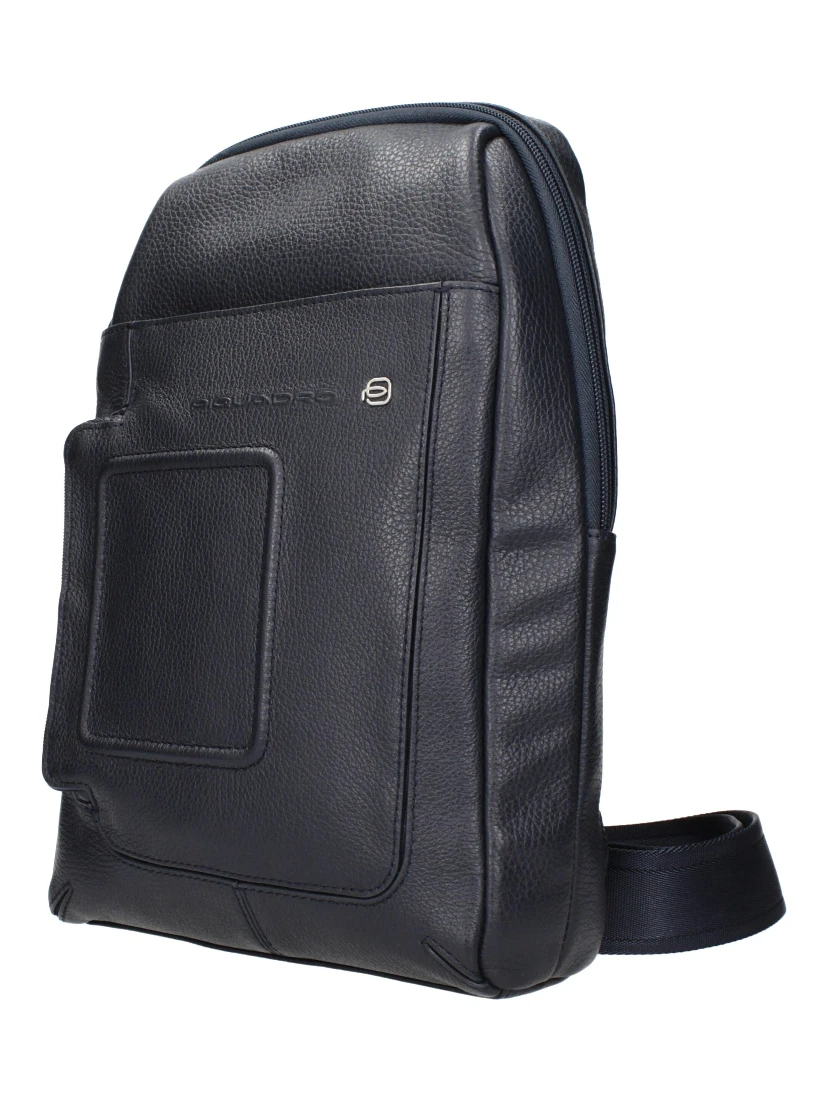 Blue Leather Crossbody Bag