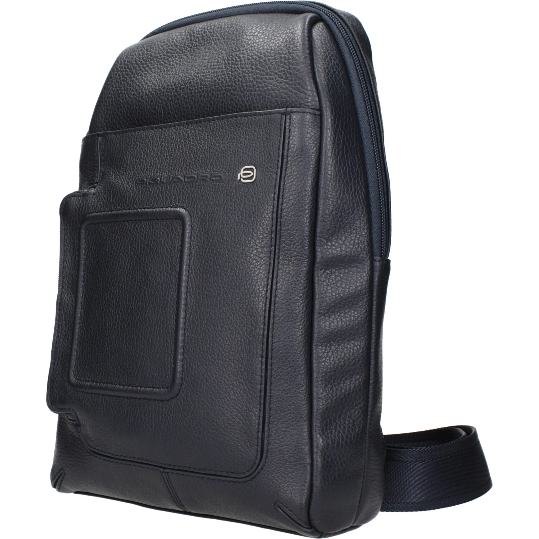 Blue Leather Crossbody Bag