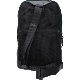 Gray Fabric Crossbody Bag