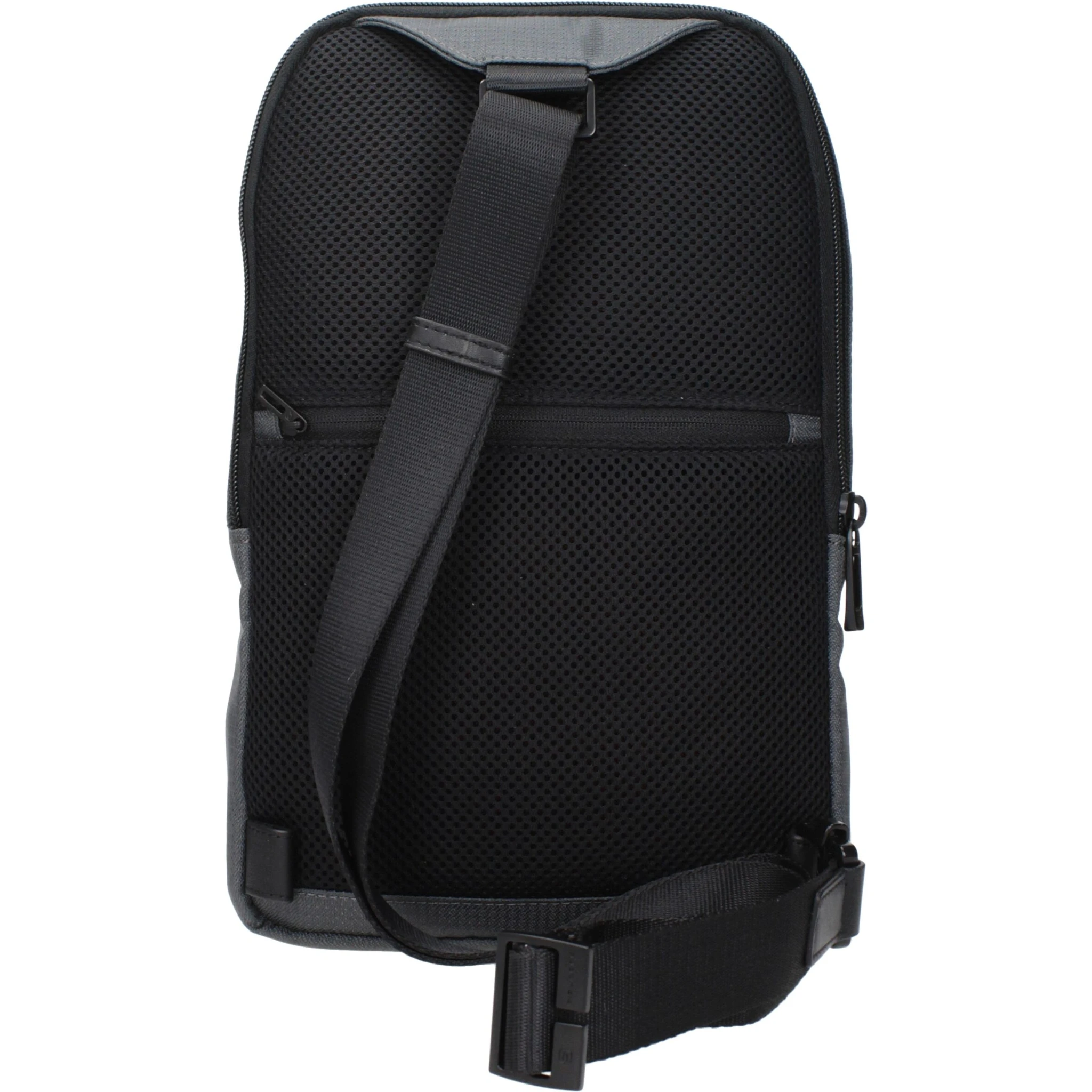 Gray Fabric Crossbody Bag