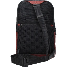 Red Fabric Crossbody Bag