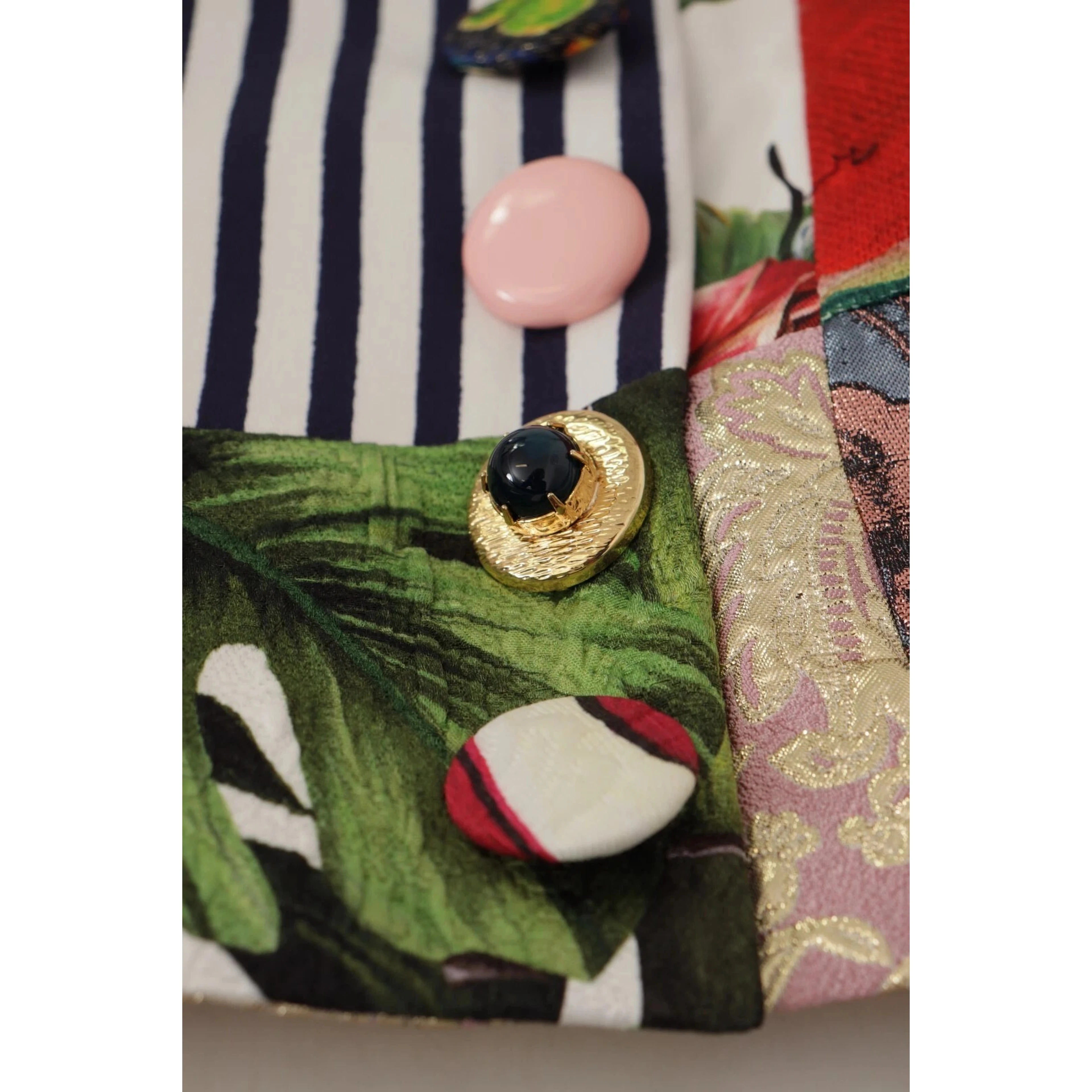 Multicolor Patchwork A-line Polyester Skirt