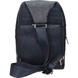 Blue Leather Crossbody Bag