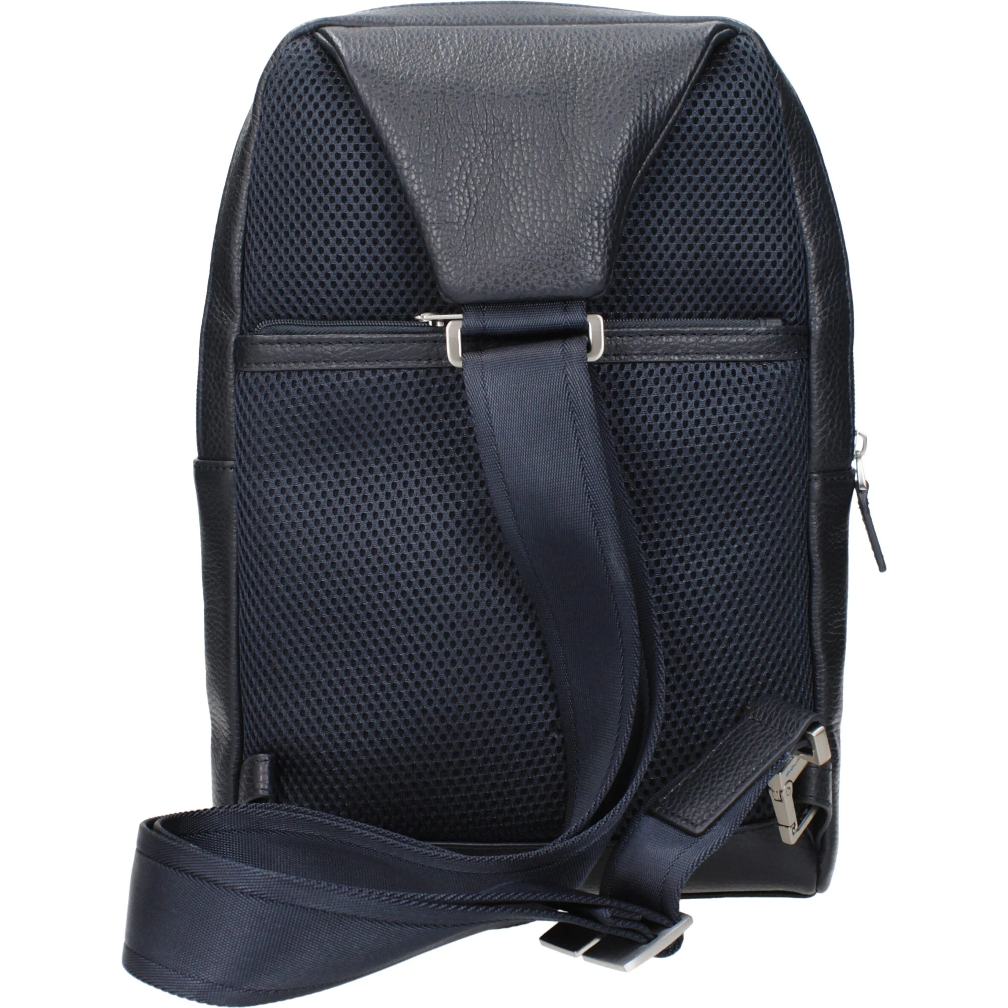 Blue Leather Crossbody Bag