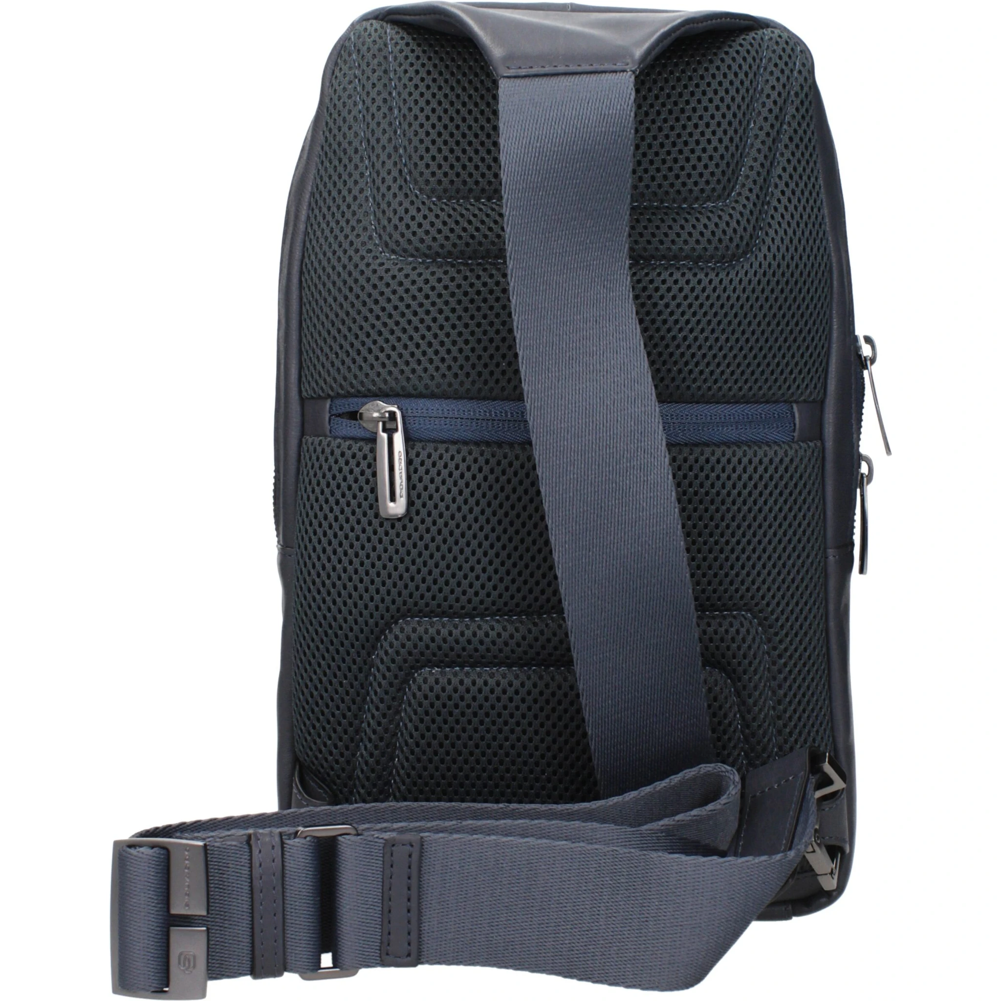 Blue Leather Crossbody Bag