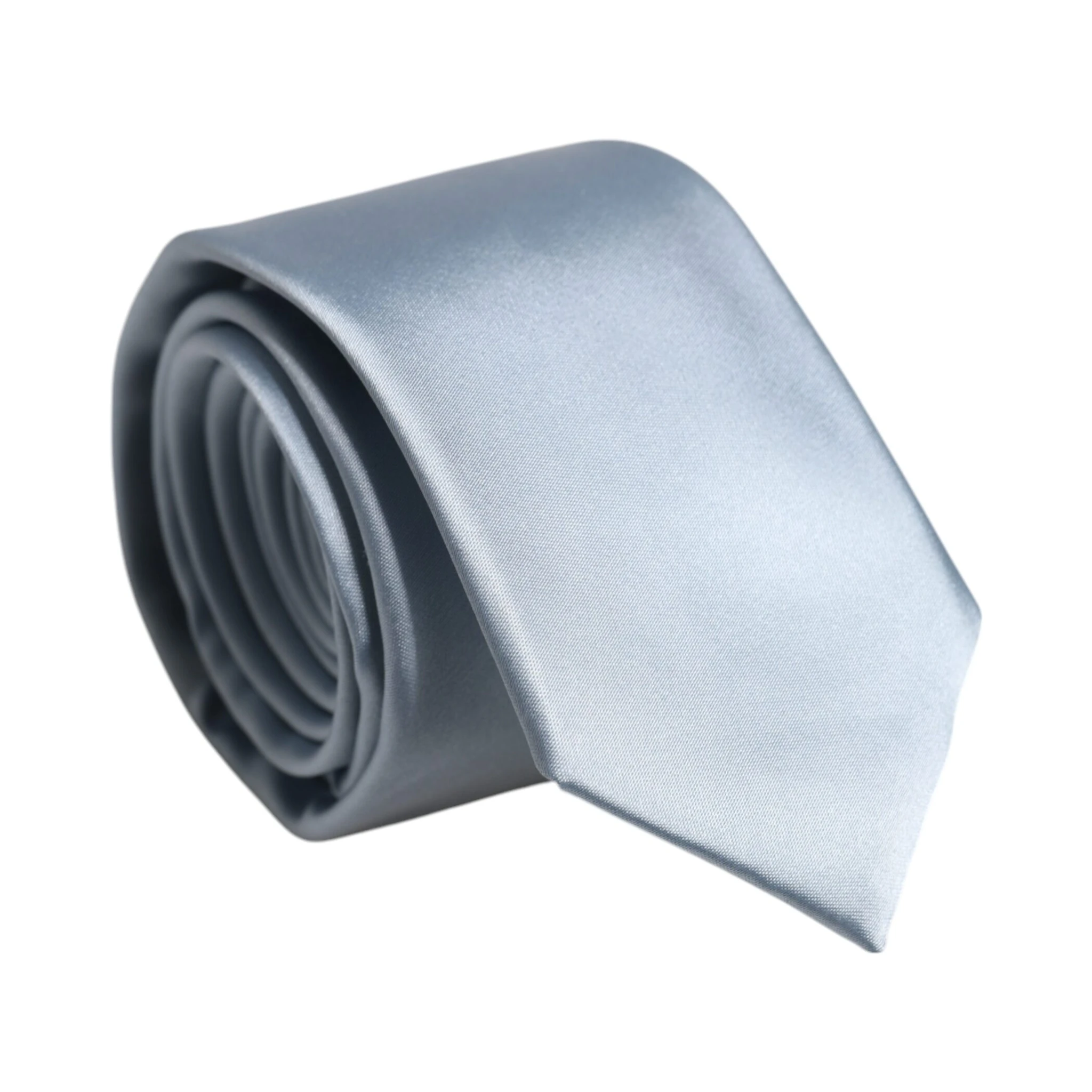 Light Blue Solid Silk Adjustable Necktie Tie