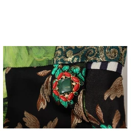 Multicolor Patchwork A-line Polyester Skirt
