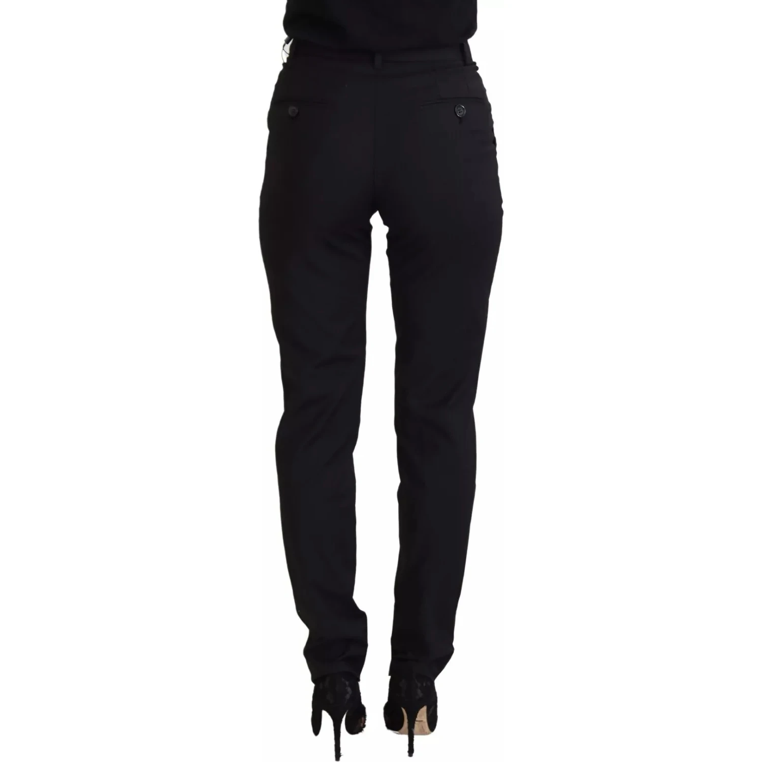 Black High Waist Skinny Trouser STAFF Pants