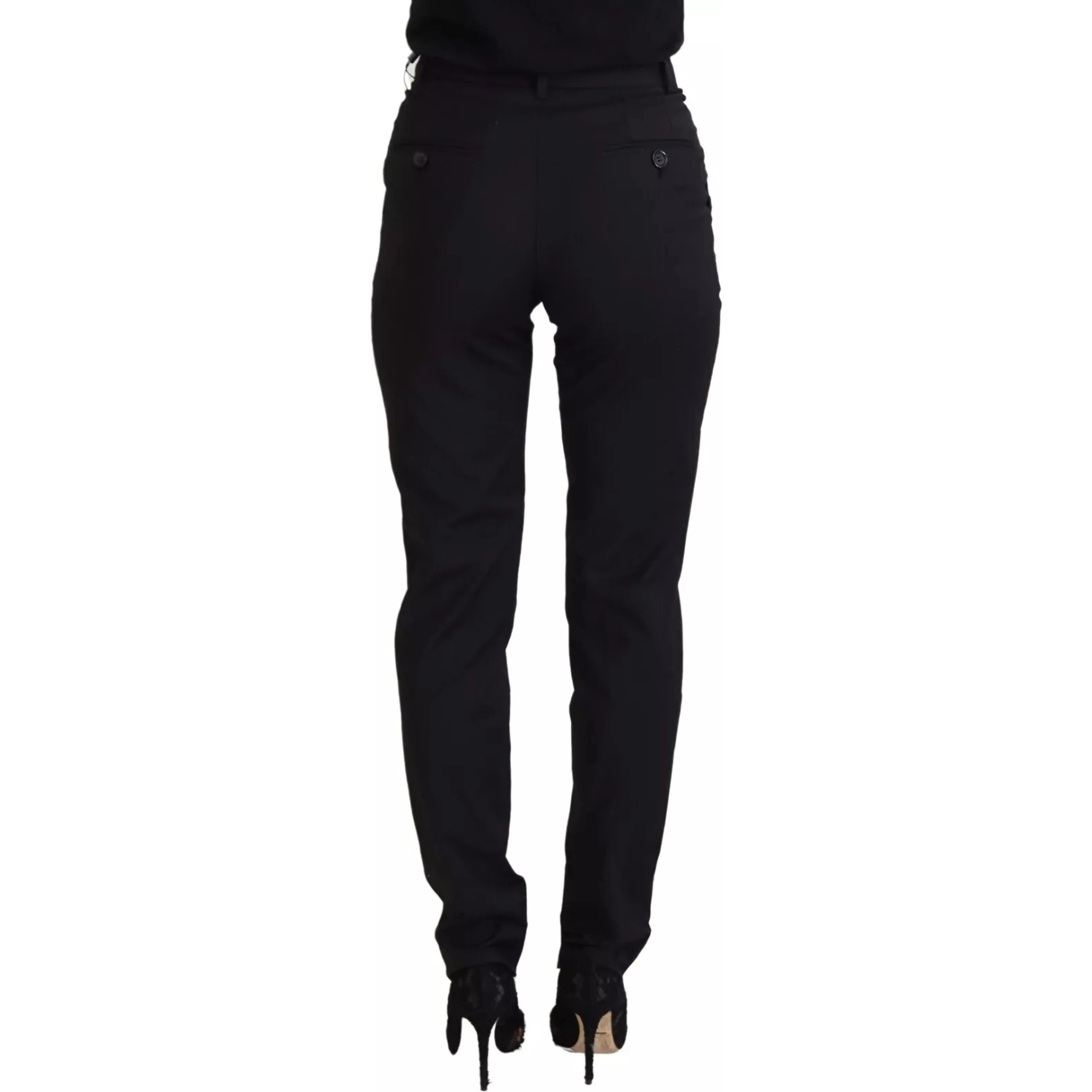 Black High Waist Skinny Trouser STAFF Pants