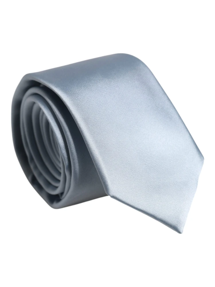 Light Blue Solid Silk Adjustable Necktie Tie alternative