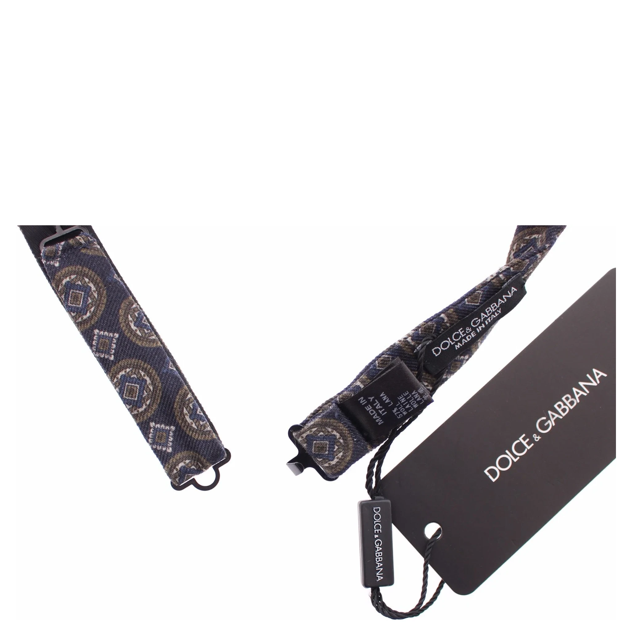 Blue Silk Baroque Fantasi Tied Bow Tie Papillon